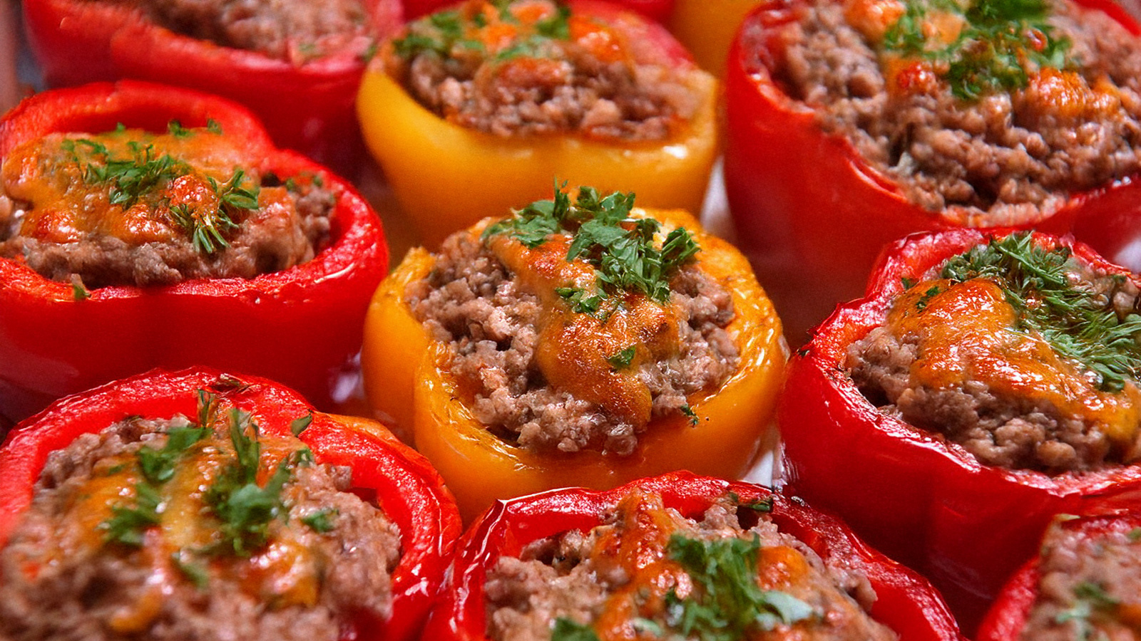 Gevulde paprika uit de airfryer